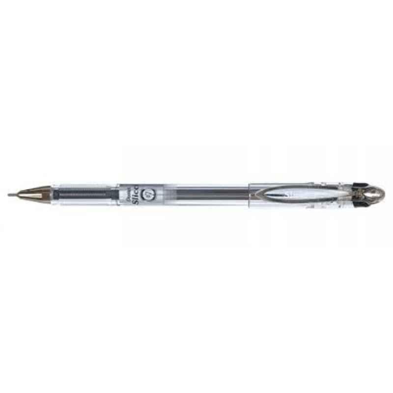 Pentel PE-BG207-A 0.7mm Black Slicci Gel Roller Pen, NDS-108192 (Pack of 12)