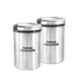 Trueware 2 Pcs 1L Stainless Steel Canister Set