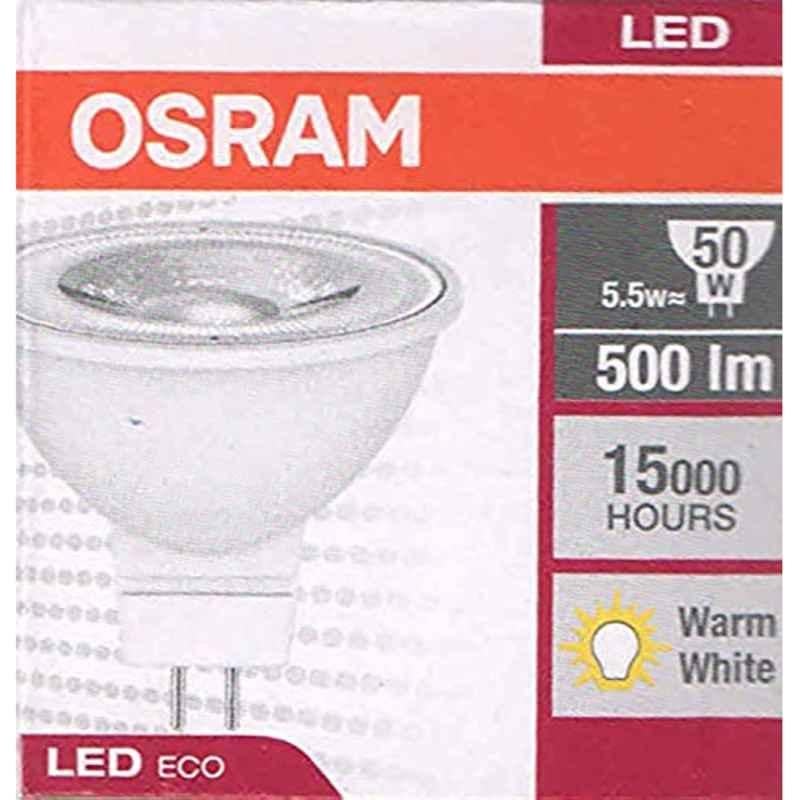 Osram Eco 5.5W 2700K 500lm GU5.3 MR16 Warm White LED Spotlight