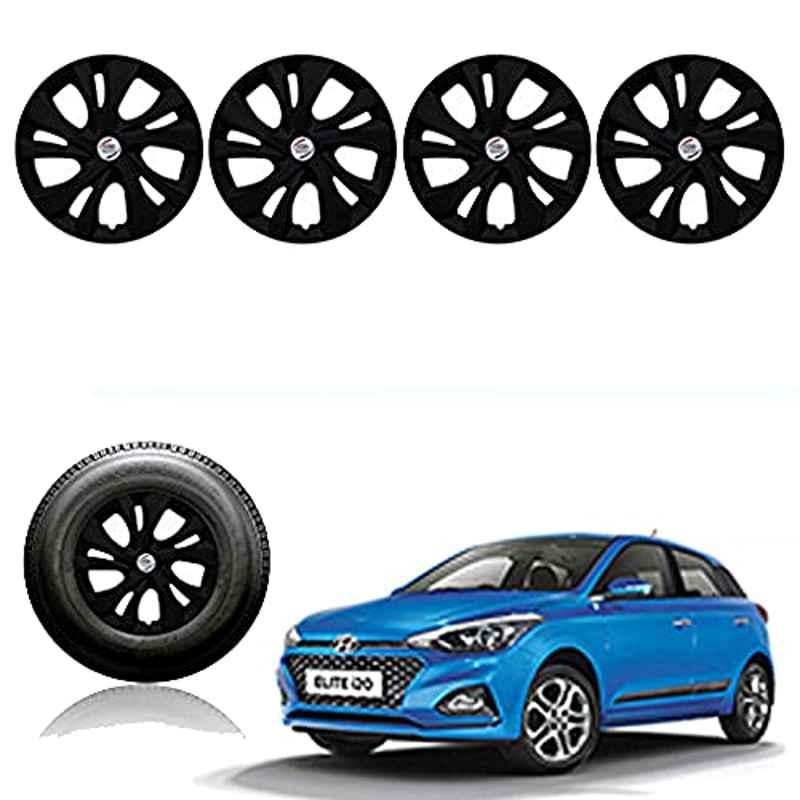Auto Pearl 14 inch ABS Black Car Wheel Cover for i20 Elite 2018