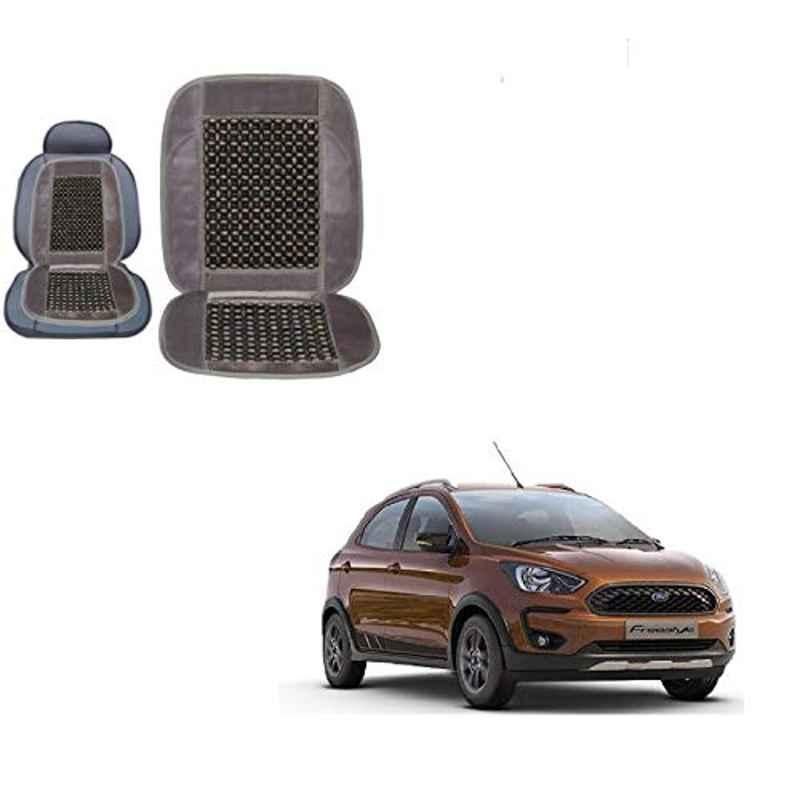 Kozdiko Wooden Bead Seat with Grey Velvet Border for Ford Freestyle
