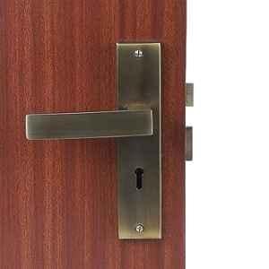 Handle Waala LB10001 8 inch 60mm Stainless Steel Antique Brass Finish Mortise Door Lock Set with Brass Lock Body