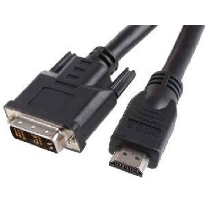 RS Pro 10m Male HDMI to Male DVI Black HDMI DVI Video Cable Assembly