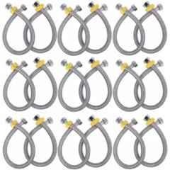 Senkiddpro 24 inch Stainless Steel Chrome Finish Connection Pipe (Pack of 18)