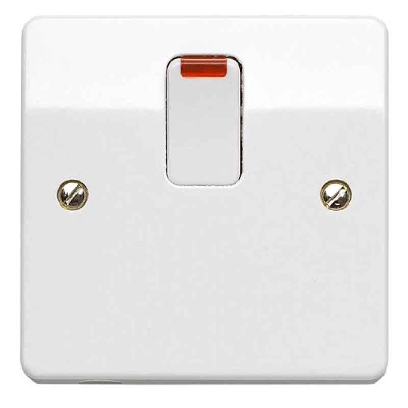 MK Electric 20A 240VAC 2 Pole Switch with Neon, K5423 WHI