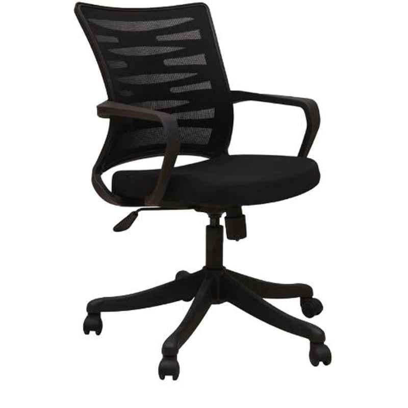 MRC Zigzag Black Mid Back Revolving Chair