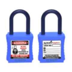 Lukko Safety 38mm Nylon Shackle Blue Safety Lockout Padlockwith 2 Master Keys, LS-LC42