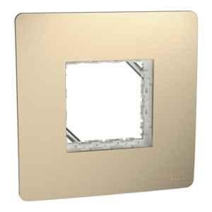 Schneider Electric Miluz ZeTa Polycarbonate 2 Module Champagne Gold Grid & Cover Frame, MZCP2M_CG
