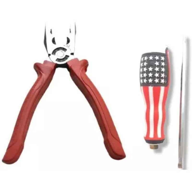 Sky Blue 2 Pcs 7.8 inch Lineman Plier Combo, SBE_PLIER_COMBO_MOD_01007