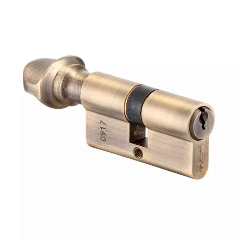 Dorset CL 215 PT 90mm Stainless Steel Antique Brass Finish Euro Profile Pin Cylinder Lock