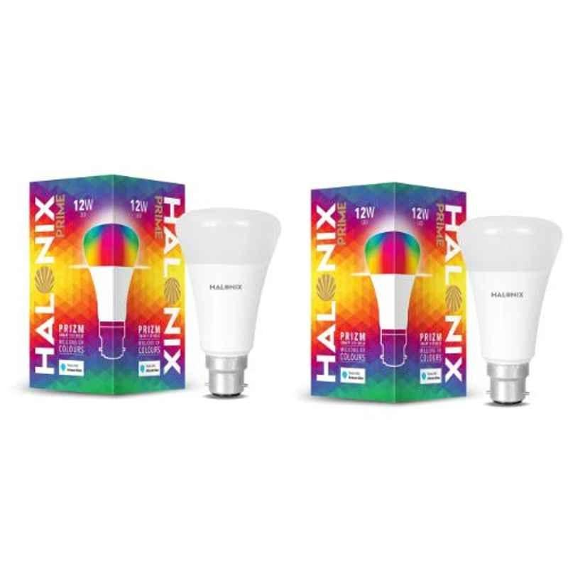 Halonix Prime Prizm 12W B22 Cool White Wi-Fi Enabled Smart LED Bulb, HLNX-SMART-12WB22 (Pack of 2)