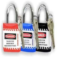 Asian Loto Red, Blue & Black Regular Shackle Jacket Padlock, ALC-LPR-RBK (Pack of 3)