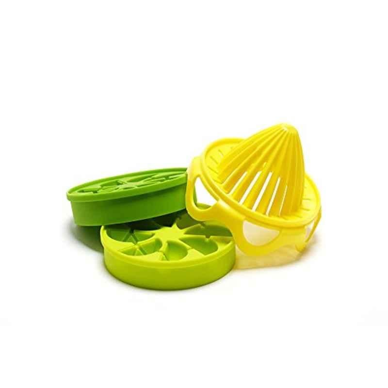 Plastic Green Lemon Drops Citrus Ice Cube Tray (Pack of 3)