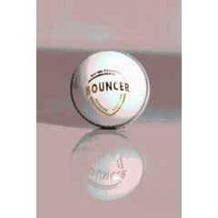 KHX Enterprises White Bouncer Cricket Ball Cricket Leather Ball (Standard White)