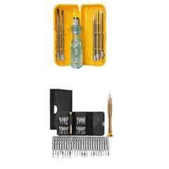 Hillgrove HGCM250 Chrome Vanadium Steel Precision 25 in 1 Portable Pocket Screwdriver with 5 in 1 Screwdriver Mobile Repairing Tool Kit