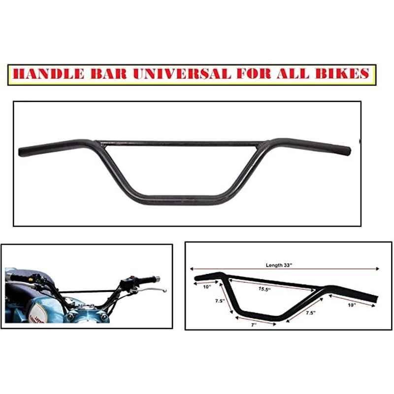 AOW Universal Customized Handle Bar/Handlebar Black Pipe/Rod BLk-21Universal for All Bikes