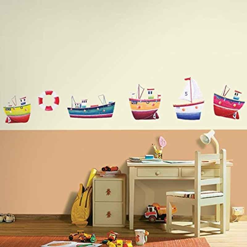 Asian Paints W071D4B8Y45 Nilaya Vinyl Ship Shape Self Adhesive Wall Sticker, HPCA4587