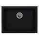 Uken Heavy Duty Quartz Kitchen Sink (24X18) With Accessories(24/18-Qr-Me-Gs-8) Black