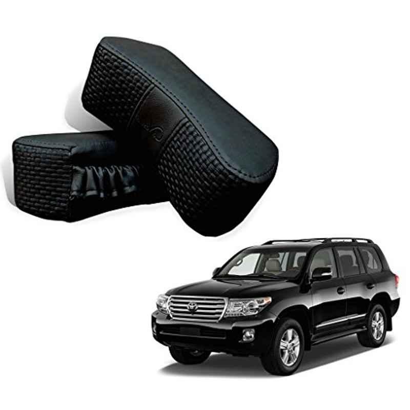 Kozdiko 2 Pcs Memory Foam Black Car Vastra Neck Rest Cushion Set for Toyota Land Cruiser, koz_5323