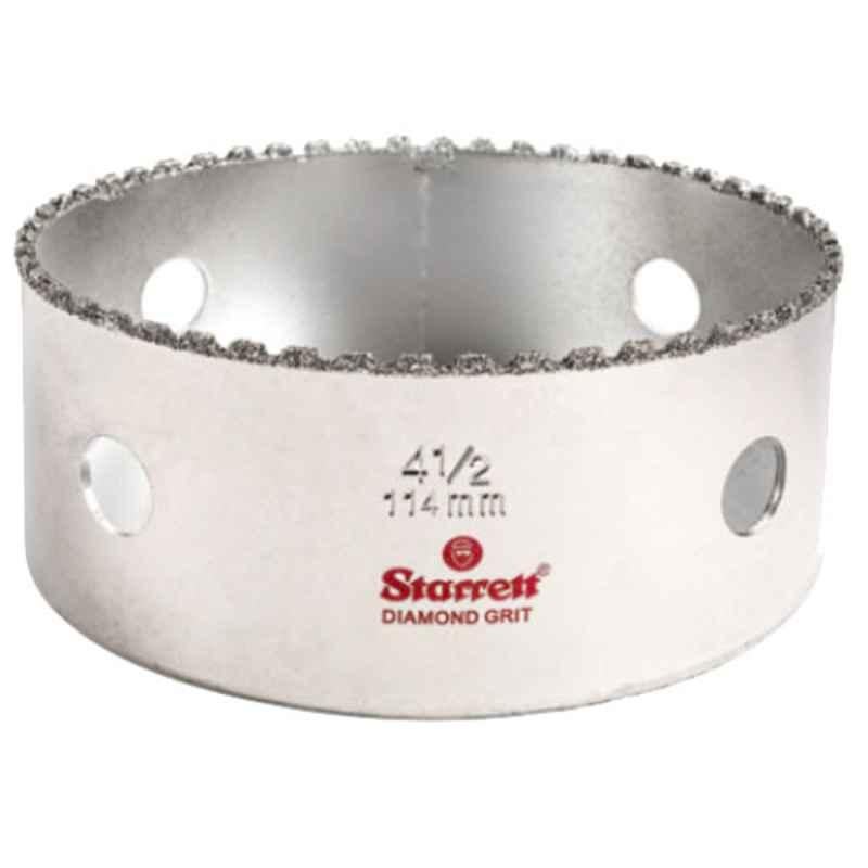 Starrett 114mm Silver Diamond Grit Hole Saw, KD0412-N