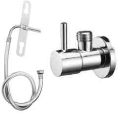Senkiddpro Turbo Stainless Steel Chrome Finish Wall Mounted Angle Cock with Jet Spray