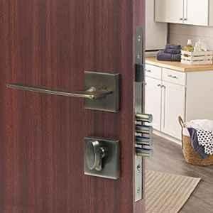 Saze Bentley Stainless Steel Antique Brass Finish One Side Key Mortise Door Lock Handle Set with 3 Keys