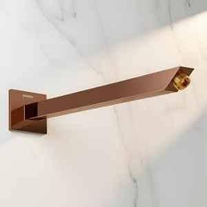 Plantex 12 inch Shower Arm for Overhead Shower/Stainless Steel Shower Pipe/Wall Mount Bathroom Fitting with 1/2 inch Thread (Rose Gold)