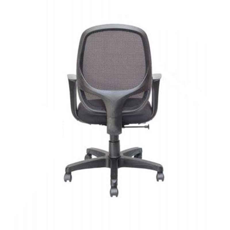 Official Comfort MESH 802 Hydraulic Net Back Black Office Chair with Spring & PU Arms Handle, 1028