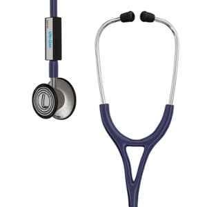 Lifeline Stainless Steel Dark Blue Dual Diaphragm Chest Piece Stethoscope with 2 Way Tube, STH005-DB