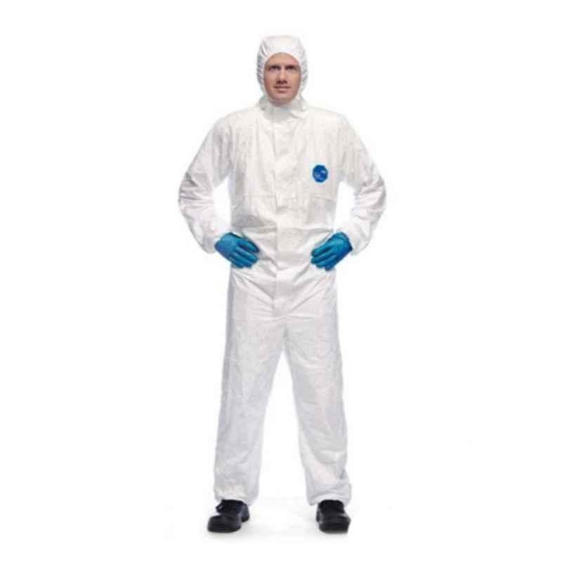 DuPont Tyvek Large Lint Free Polyethylene White Coverall, TYV CHF5S WH 00/L
