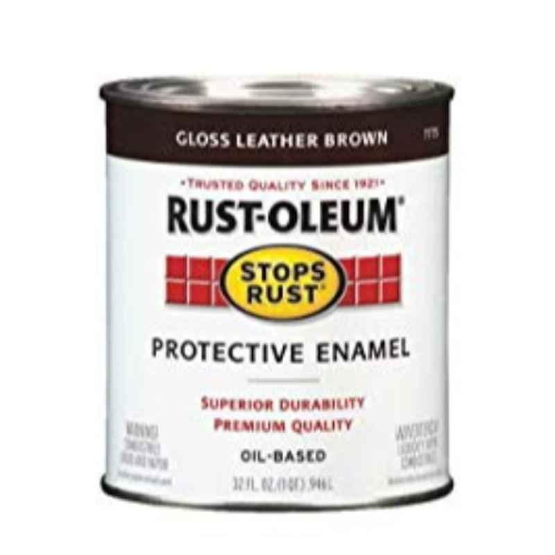 Rust-Oleum Stops Rust 32 floz Leather Brown 7775502 Gloss Protective Enamel