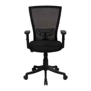 Evok Aden Nylon Black Mid Back Office Chair with Arm, FFOFOCMNMTBL69434D