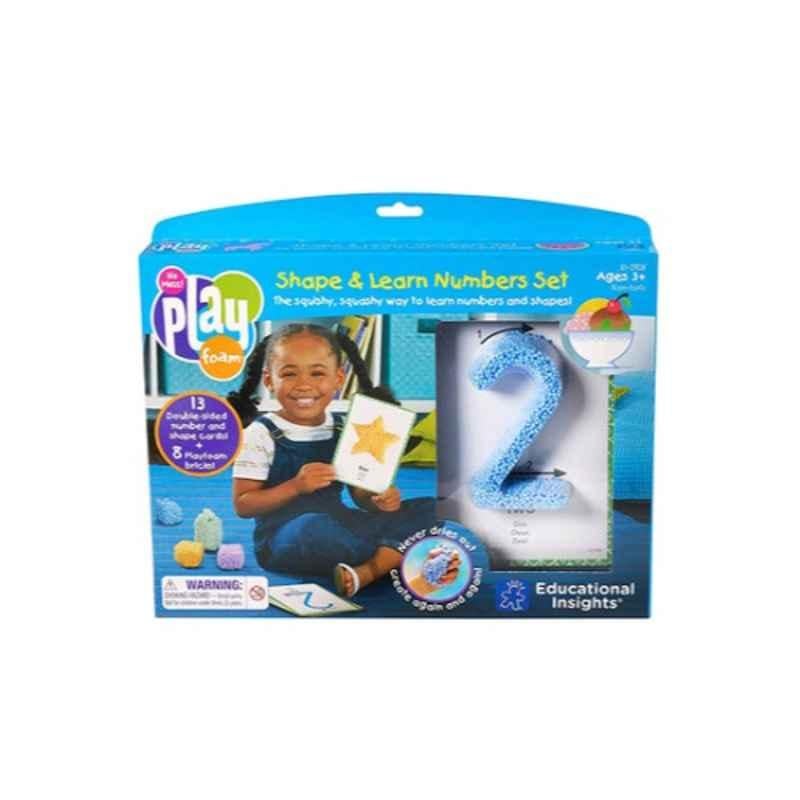 Learning Resources 5x7 inch Blue, Yellow & Purple Playfoam Shape & Learn Numbers Set