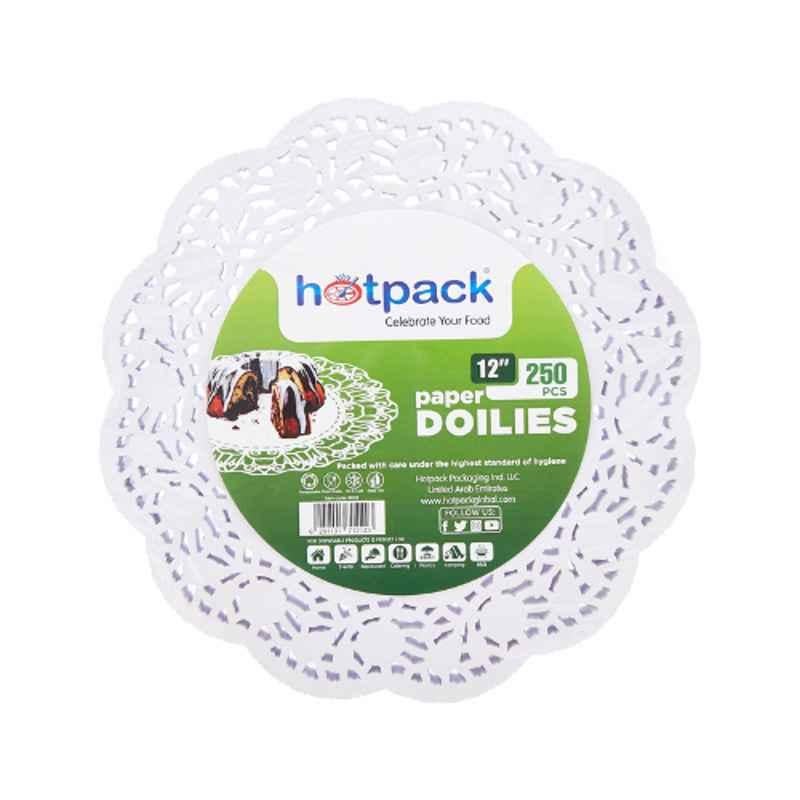 Hotpack 250Pcs 12 inch White Round Doilies Set, RD12