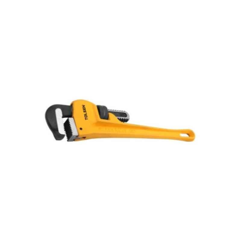 Tolsen 450mm Carbon Steel Yellow & Black Jaw Drop Forged Pipe Wrench, 10235