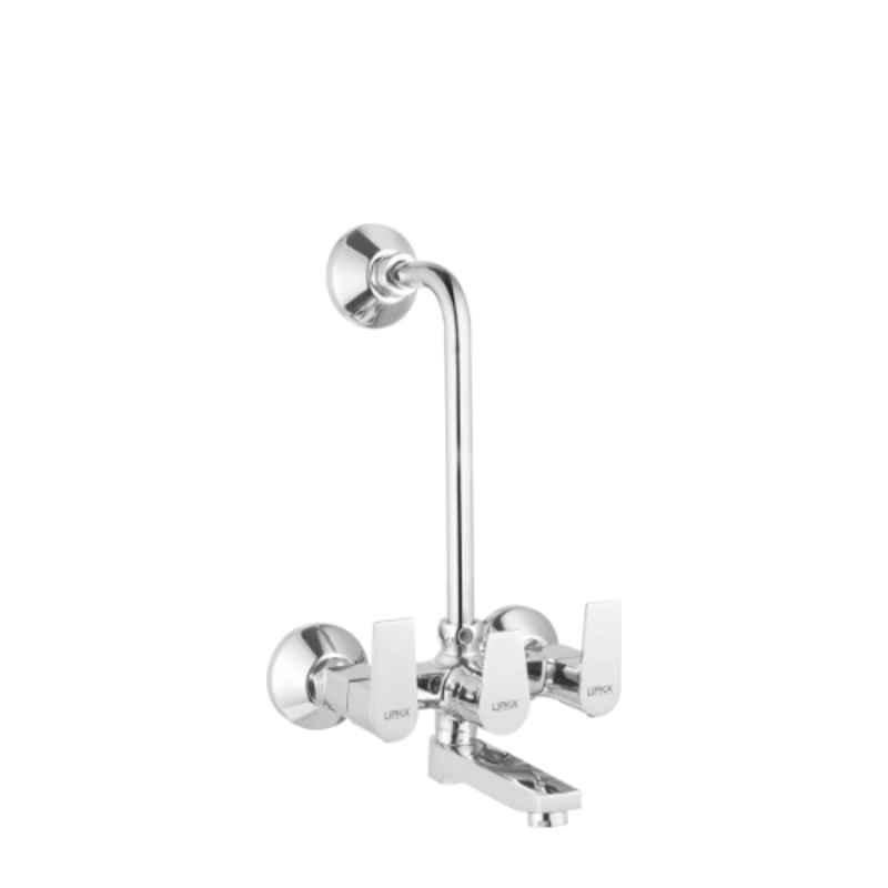 Lipka Victory Chrome Brass Quarter Turn L Bend Wall Mixer with Flange, VCT-18