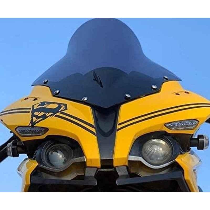 AOW Bike Visor Glass for Bajaj Pulsar 200RS (Black) B-33