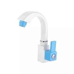 Fastgear Plastic White & Blue Chrome Finish Sink Tap , FG2775