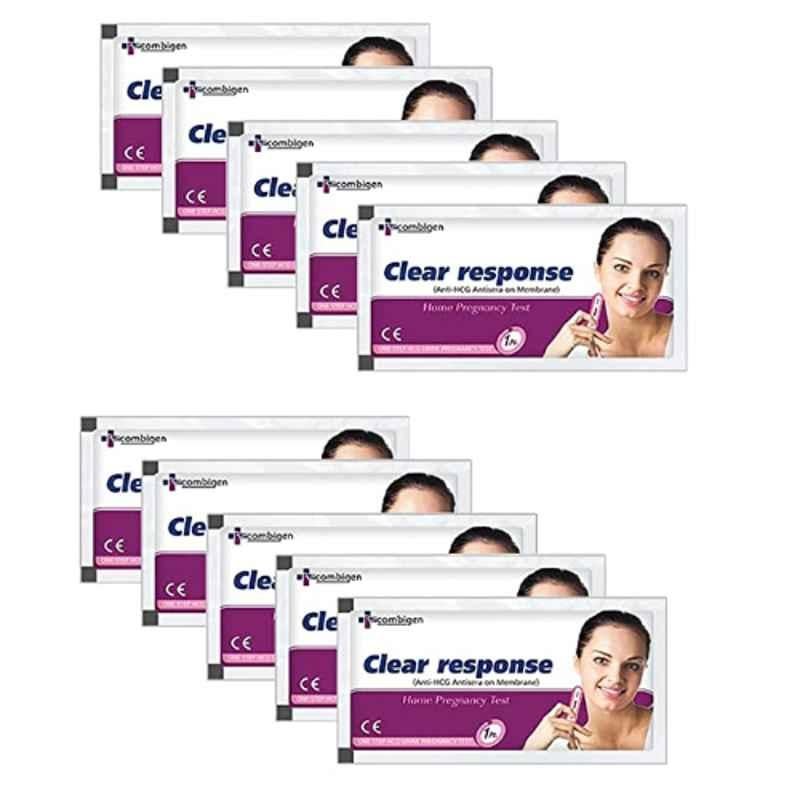Clear Response One Step Urine HCG Pregnancy Test Kit, CR-10 (Pack of 10)