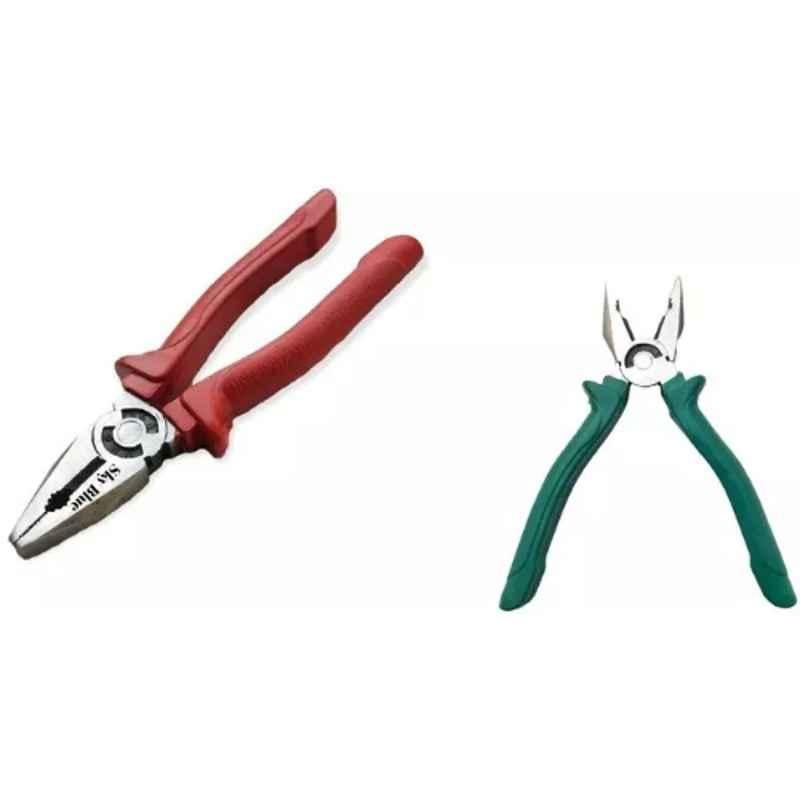 Sky Blue 2 Pcs 7.8 inch Lineman Plier Combo, SBE_PLIER_COMBO_MOD_00352