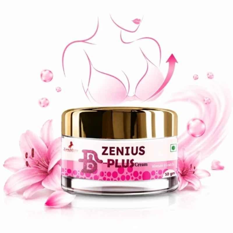 Zenius India 50g B Plus Cream with Grape Seed, Soybean, Olive Oil & Jojoba Oil for Women Seeking Natural Upper Body Firming