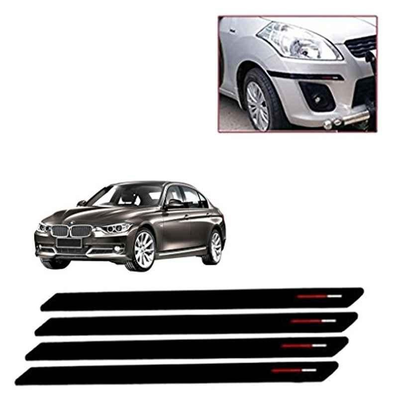 Kozdiko 4 Pcs Black & Red Bumper Protector Set for BMW 3 Series