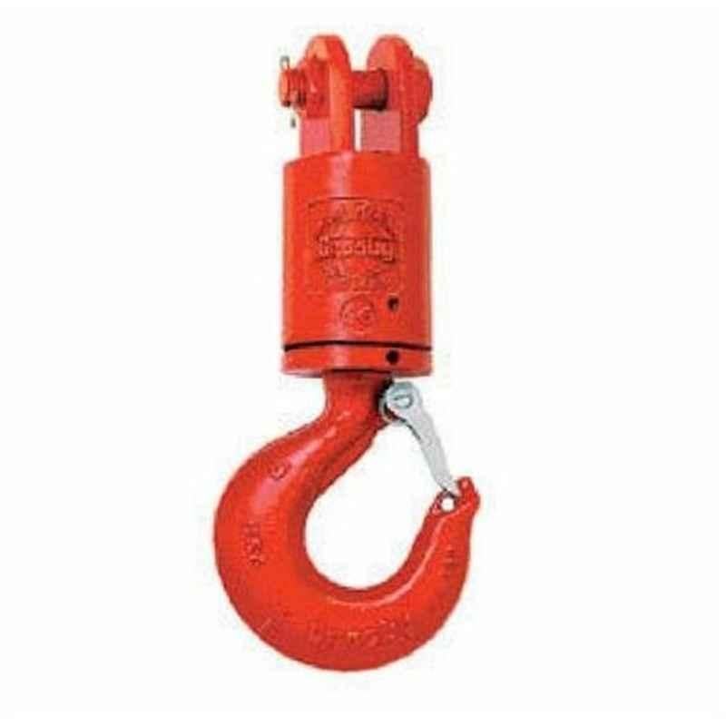 Crosby S-1 8-1/2 Ton Tempered Steel Red Jaw & Hook Swivel, 297413