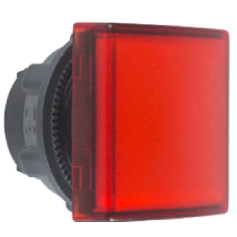 Schneider Harmony 22mm Red Square Plain Lens Head for Pilot Light, ZB5CV043