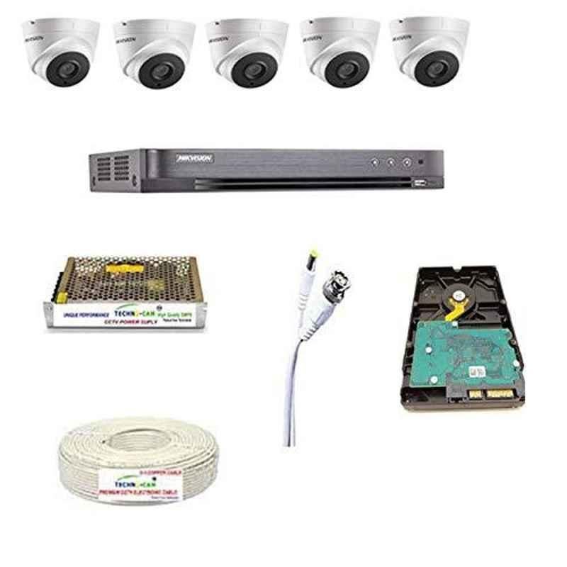 Hikvision 5MP 8 Channel Full Hd Dvr & Camera Combo Kit with 5 Dome Camera