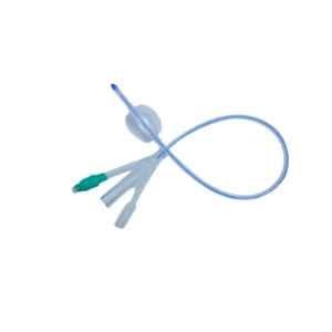 L MED Silicone 3 Way Foley Catheter, Size: 14FR, LMED012