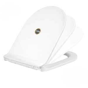 Exclusive Square Toilet Seat Cover (White) (Soft Close) - by Ruhe