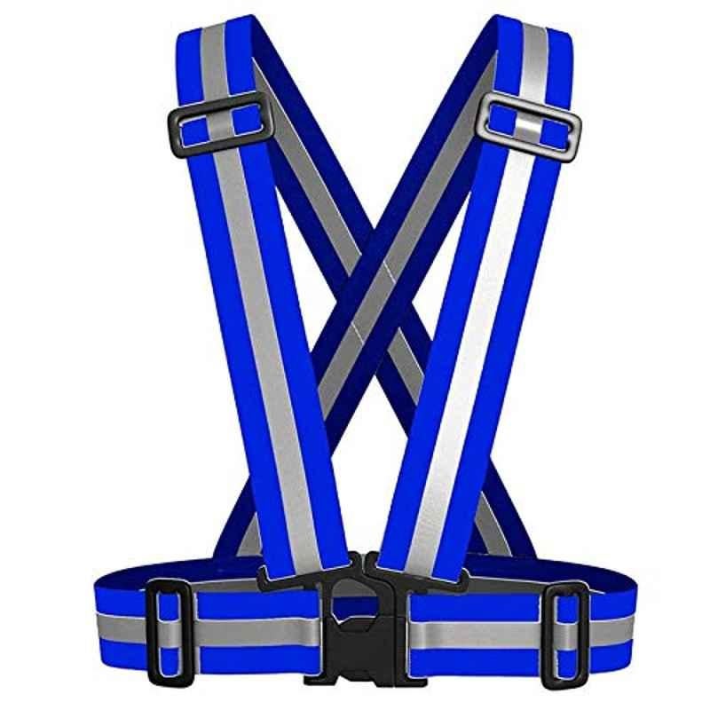 Blue Adjustable Reflective Vest Belt For Safety with High Visibility