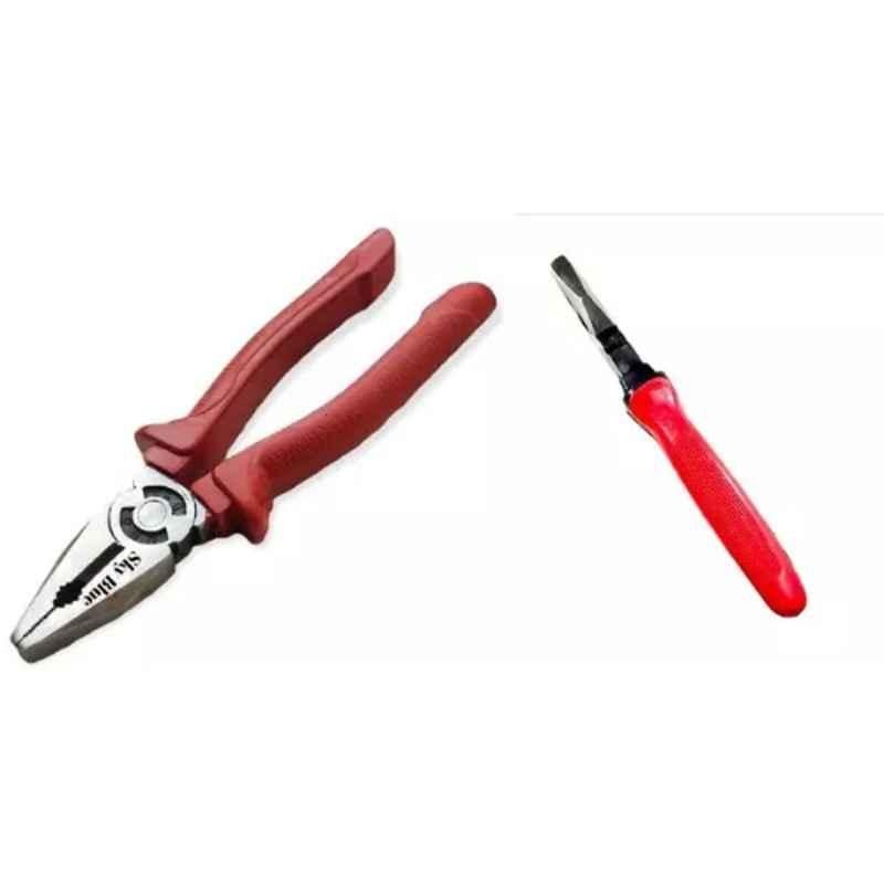 Sky Blue 2 Pcs 7.8 inch Lineman Plier Combo, SBE_PLIER_COMBO_MOD_00511