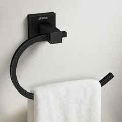 Plantex Stainless Steel Towel Holder for Bathroom/Towel Ring Holder/Napkin Holder for Washbasin/Napkin Ring/Bathroom Accessories, Aqua Black